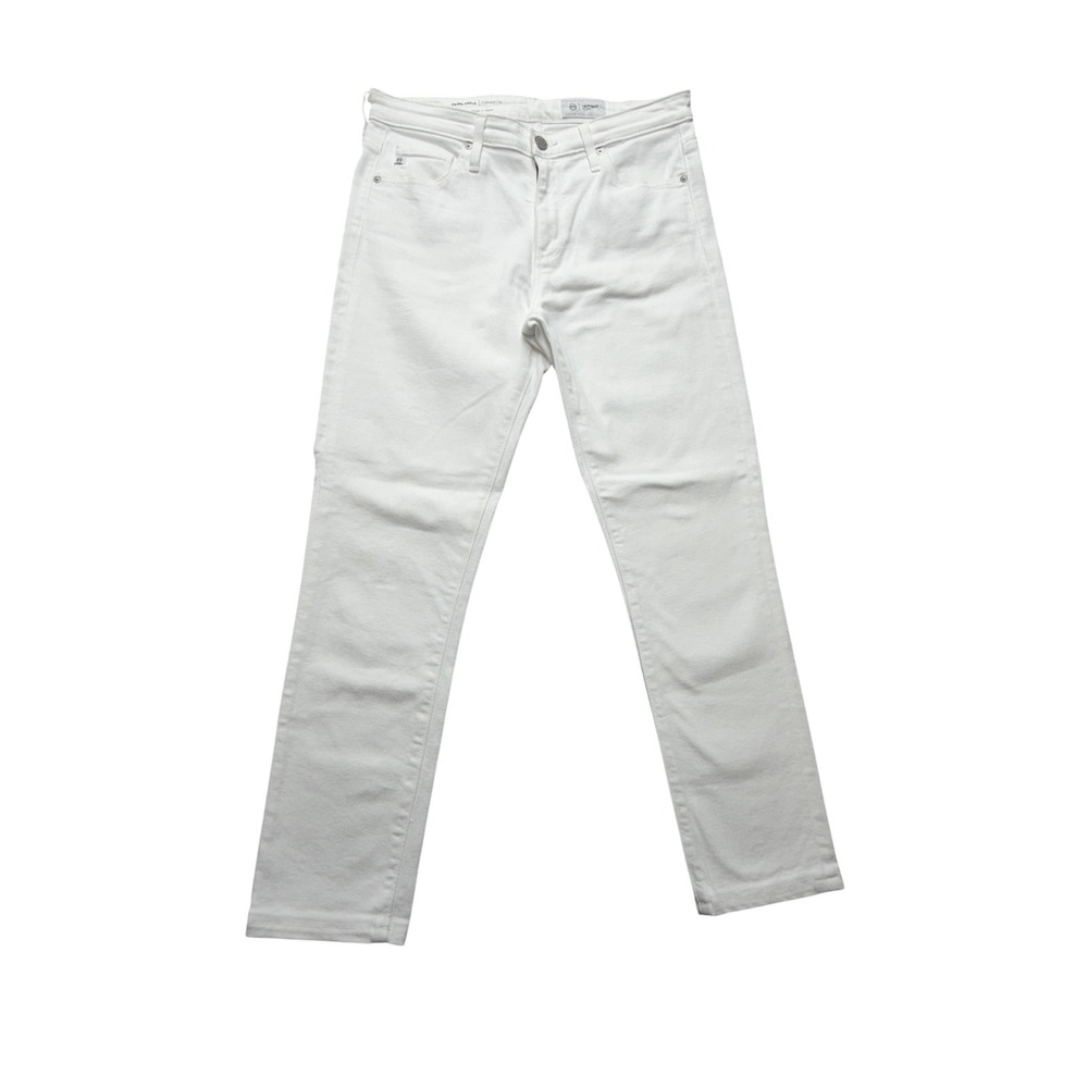 AG‎ Adriano Goldschmied Prima Ankle Jeans Womens 27R White Mid Rise Slim Stretch